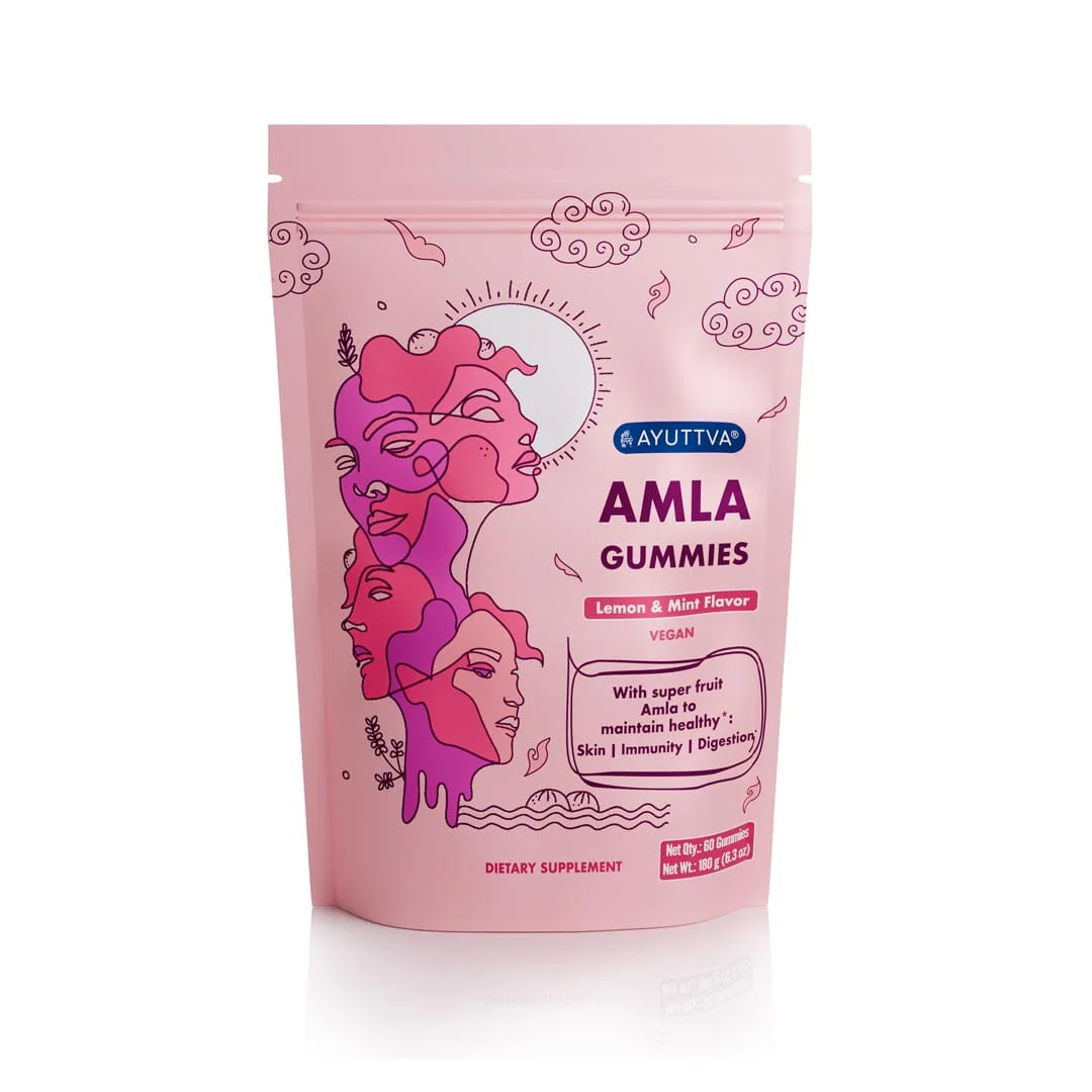 Amla Gummies I Vegan Gummies with Plant-based Actives for Anti-aging Benefits, Healthy Skin, Digestion and Immunity