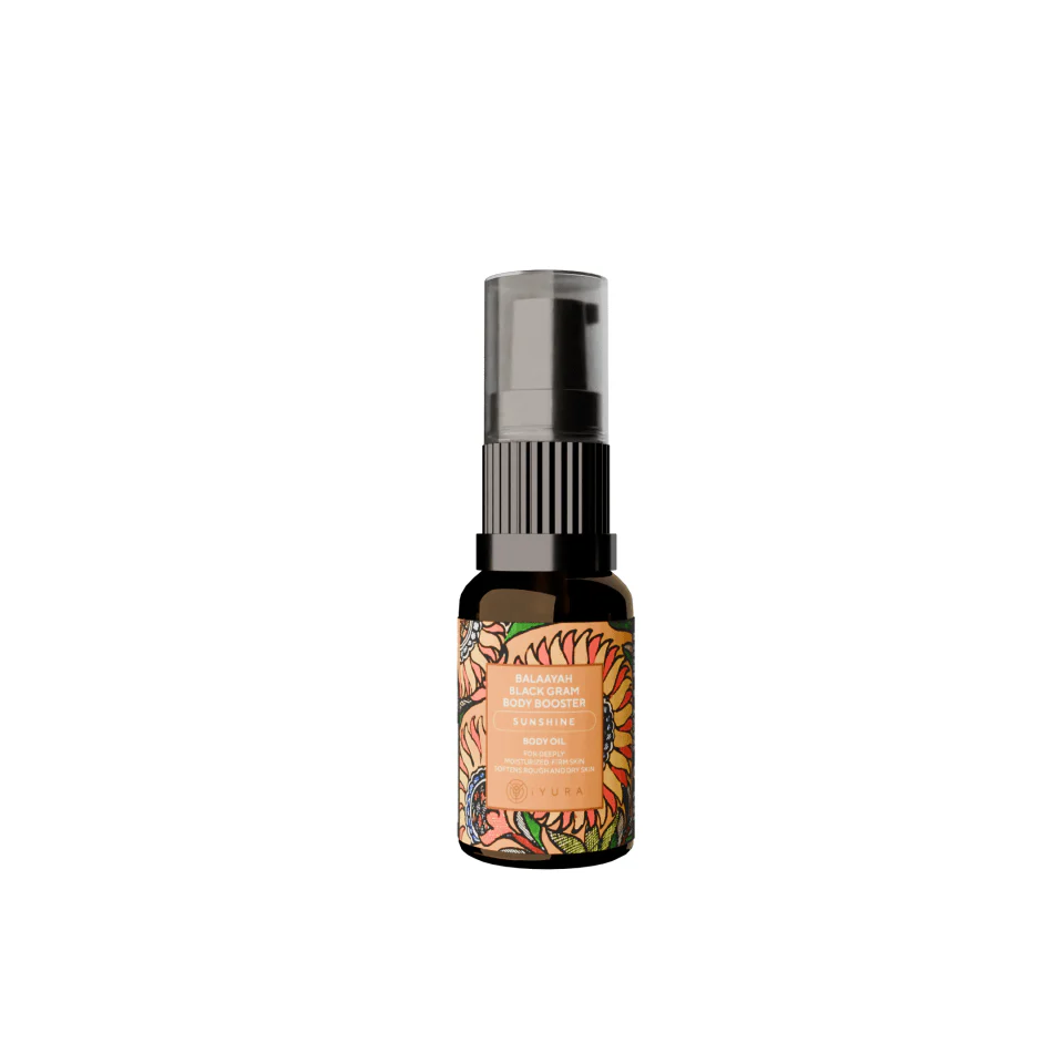 Balaayah Black Gram Body Booster - Sunshine Blend - Ayurvedic Moisturizing Body Oil for Saggy, Crepey, Dry, Aging Skin - 15ML
