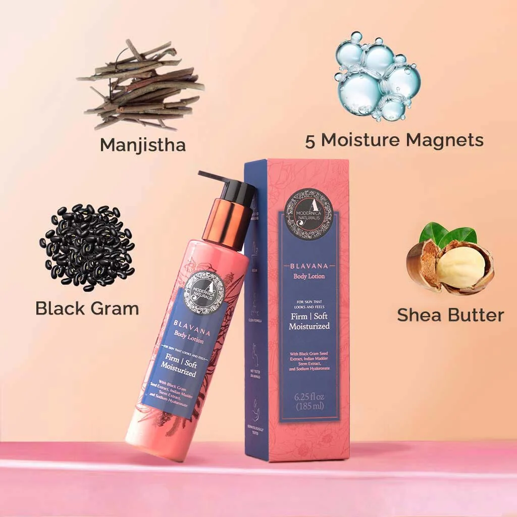 Blavana Body Lotion - Moisturizes, Softens, Firms Dry, Aging, Crepey Skin - Revolutionary Formula with Black Gram - Best Body Lotion for Mature Body Skin - With Clinically Proven Ingredients - Pack of 2 - Image 3