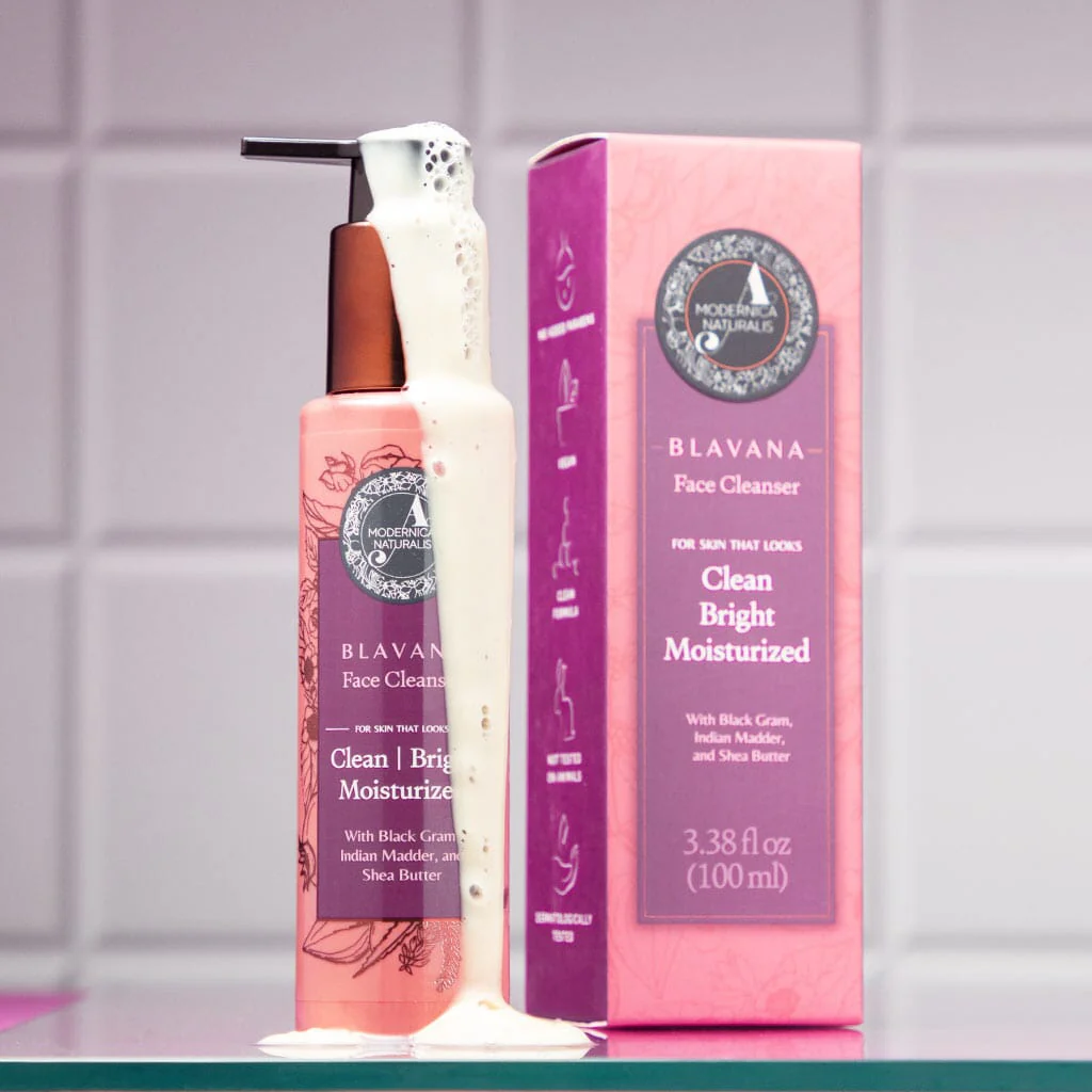 Blavana Face Cleanser – Cleans, Moisturizes, Brightens, Dry, Dull, Aging Skin - Revolutionary Formula with Black Gram - Best Face Cleanser for Mature Skin - Along With Clinically Tested Ingredients
