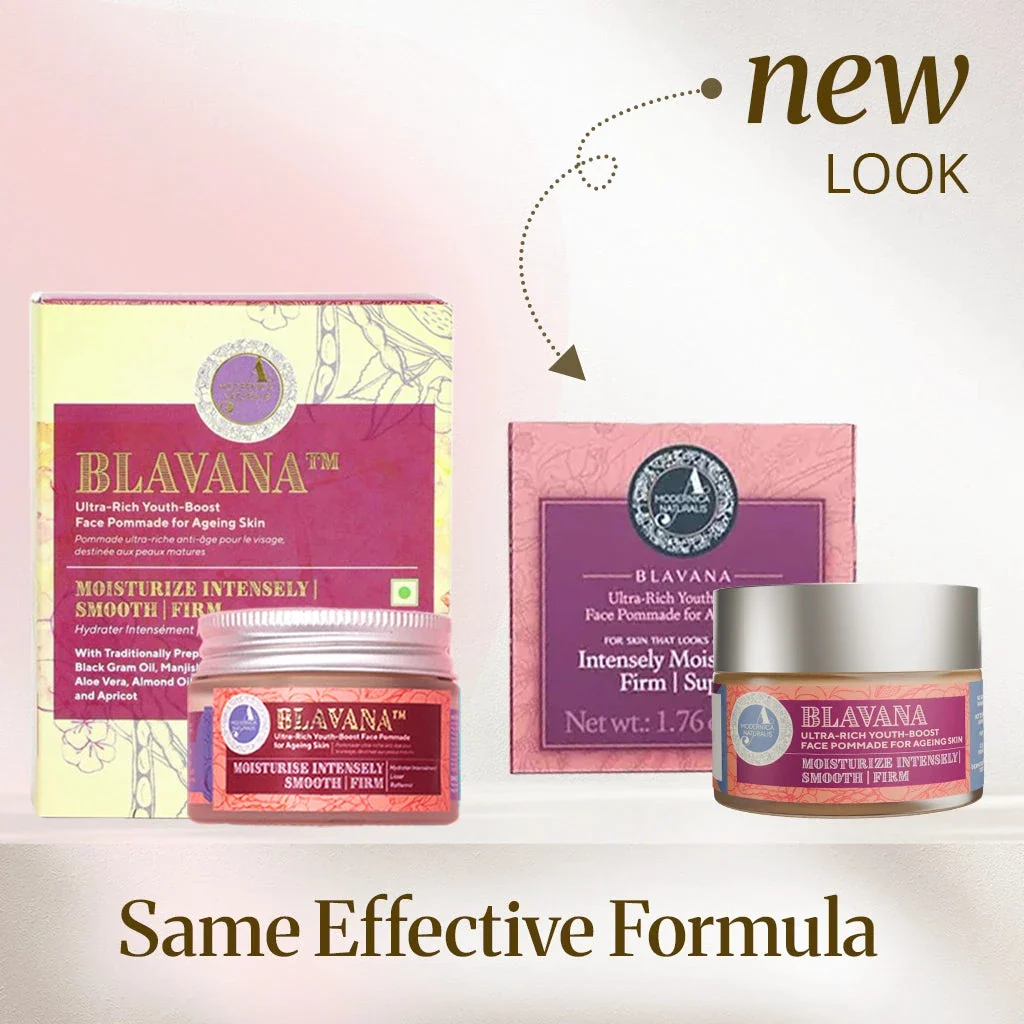 Blavana Ultra-Rich Youth-Boost Face Pommade - With Black Gram and Manjistha - An Ayurveda-Inspired Face Moisturizer - For Dry, Mature, Aging Skin - Image 3