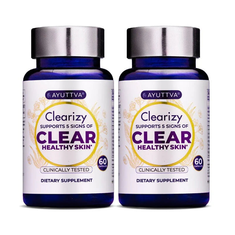 Clearizy Capsules - Powerful Acne Supplement - Clean Label 100% Natural | Fast Acting Long Lasting - Pack of 2