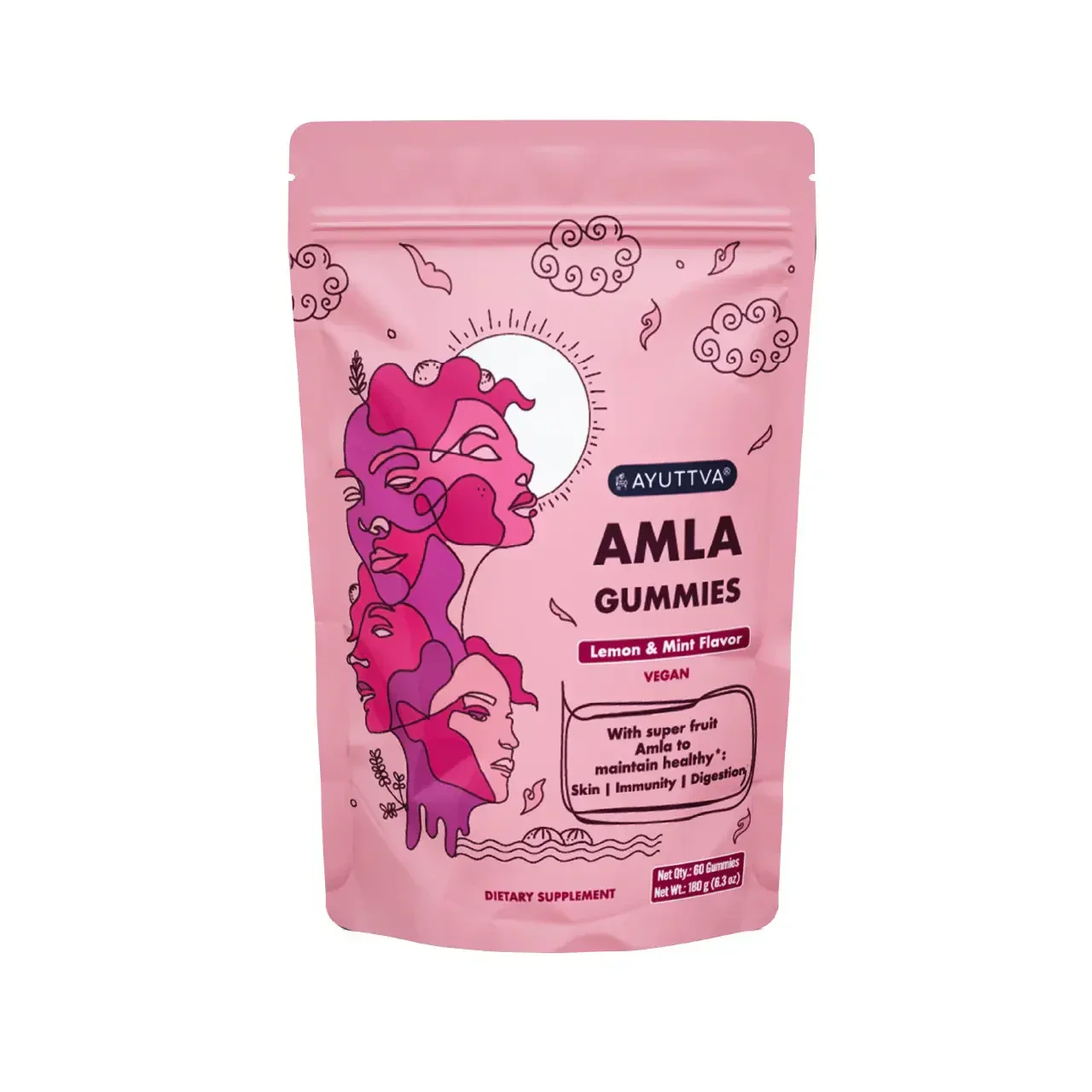 FREE GIFT: Amla Gummies I Vegan Gummies with Plant-based Actives for Anti-aging Benefits, Healthy Skin, Digestion and Immunity