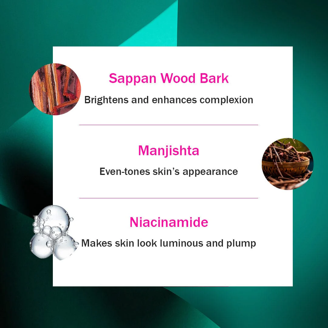 FREE GIFT: Dim N Dazzle Even-Toning Face Sheet Mask – Brightens, Hydrates Dull, Dry, Aging Textured Skin - Unique ‘Serum-Drench Method’ with Sappan Wood Bark & Manjistha - Image 6