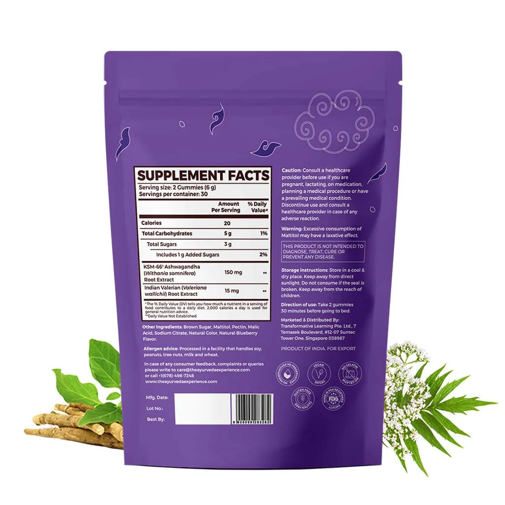 Sleep Gummies with KSM 66 Ashwagandha and Valerian Root for Blissful Sleep - Image 2