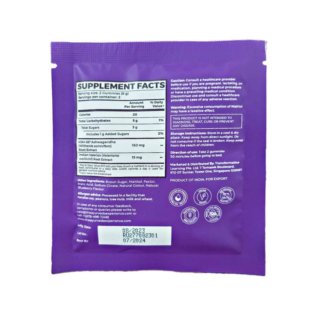 FREE PACK: Sleep Gummies with KSM 66 Ashwagandha and Valerian Root for Blissful Sleep Worth $5 - Image 2