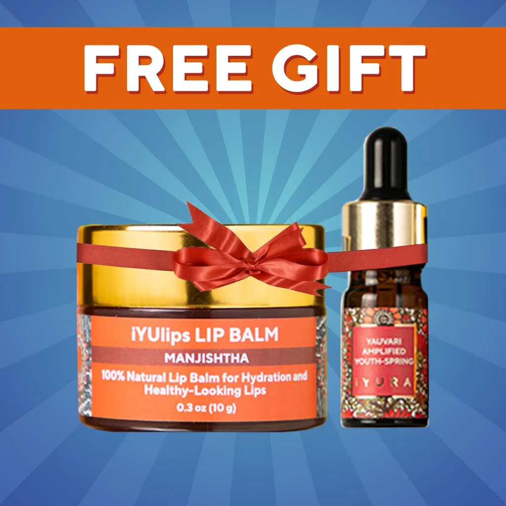 FREE GIFT: iYUlips Manjistha Lip Balm & iYURA Mini Youth Spring