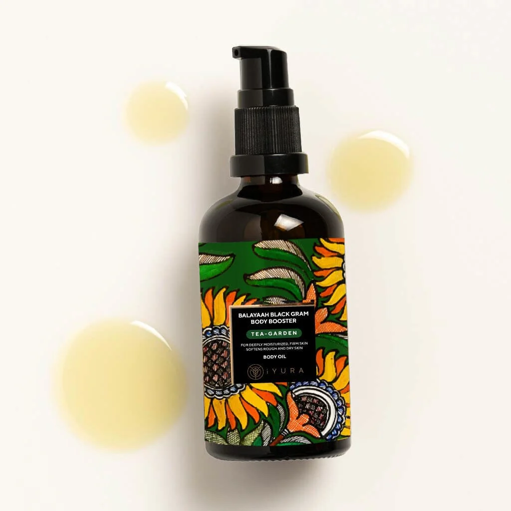 Balaayah Black Gram Body Booster | Tea-Garden Blend - iYURA's Bestselling Body Oil - For Dry, Mature, Aging Skin - Image 4