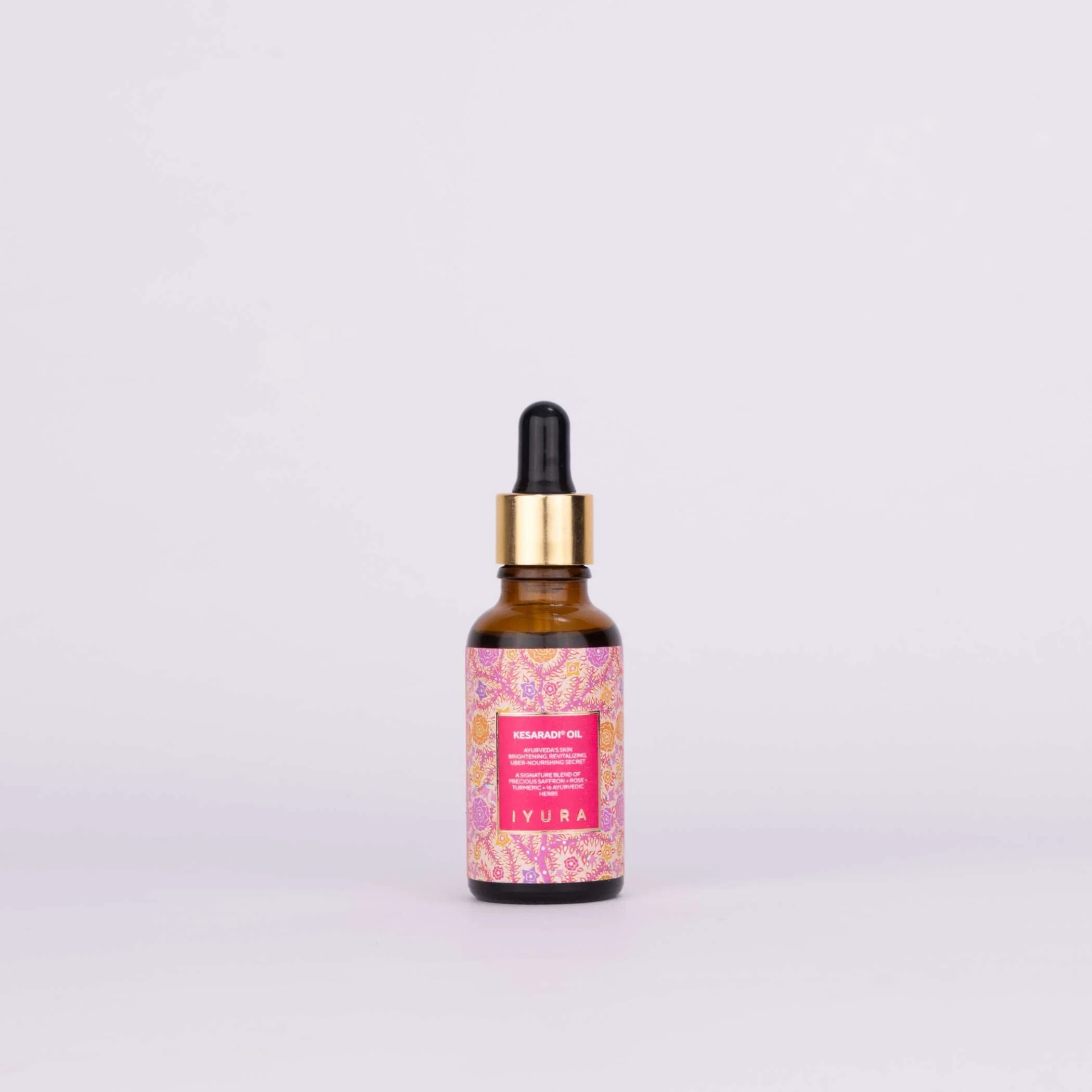 Kesaradi Daily Glow Oil - iYURA - Face Oil Moisturizer for Dry Skin or Sensitive Skin - Natural Skincare for Glowing Skin with Saffron, Rose, Turmeric - 30mL - Image 4