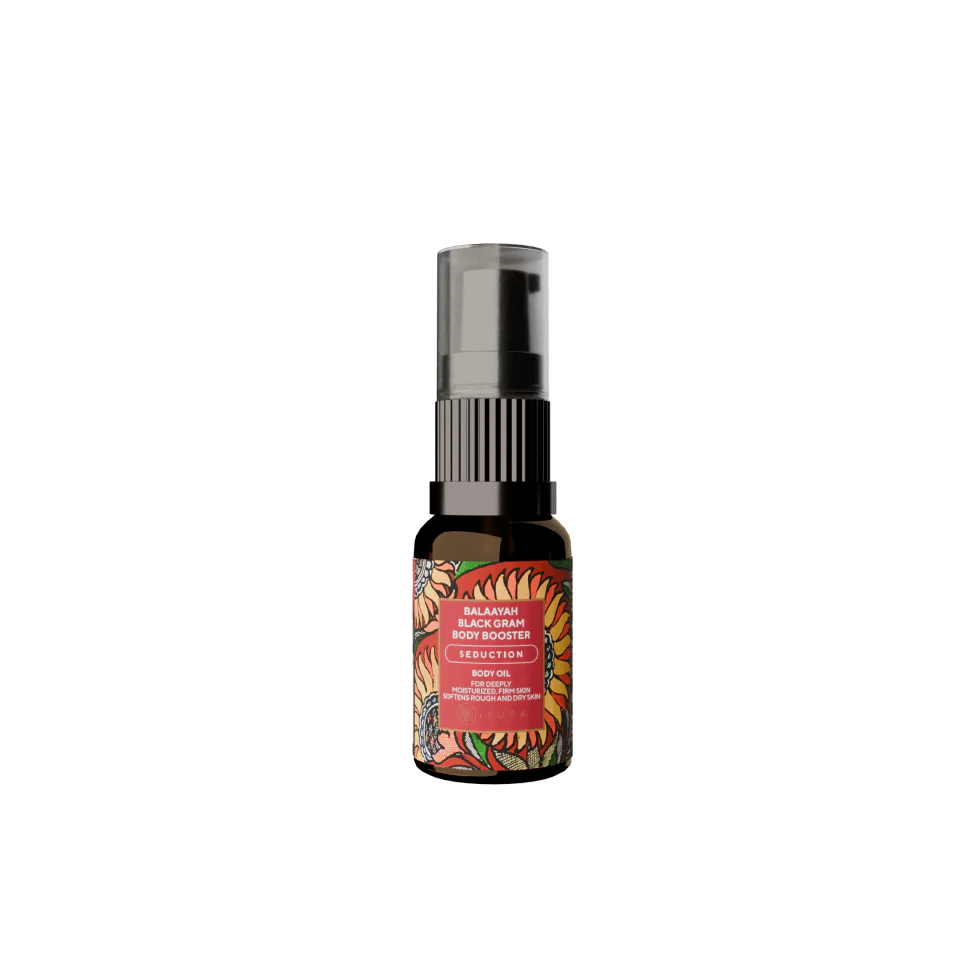 Balaayah Black Gram Body Booster - Seduction Blend - iYURA's Ayurvedic Body Oil for Saggy, Crepey, Dry, Aging Skin - 15ML