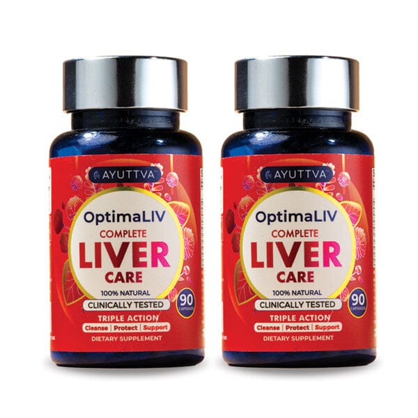 OptimaLIV - Clinically Tested, Triple-Action Ayurvedic Liver Function Supplement - Pack of 2