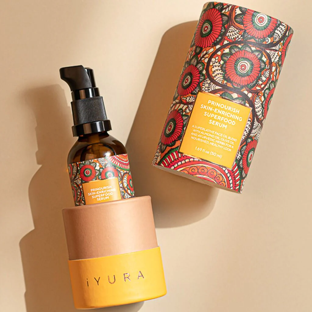 Prinourish Skin-Enriching Superfood Serum - With Almond Oil, Olive Oil, Turmeric, Mango & More Ayurvedic Herbs - Ayurveda’s Triple-4 – 3 – 2 Formula for Fully Cared-For Skin