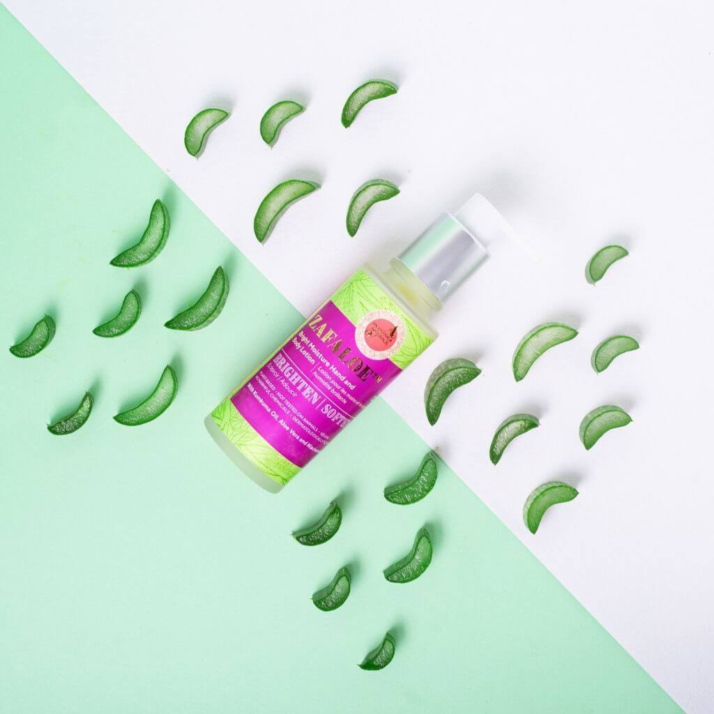 Saffron and Turmeric Body and Face Moisturizing Duo - Zafaloe Bright Moisture Hand and Body Lotion and Kesaradi Face Oil - Image 3