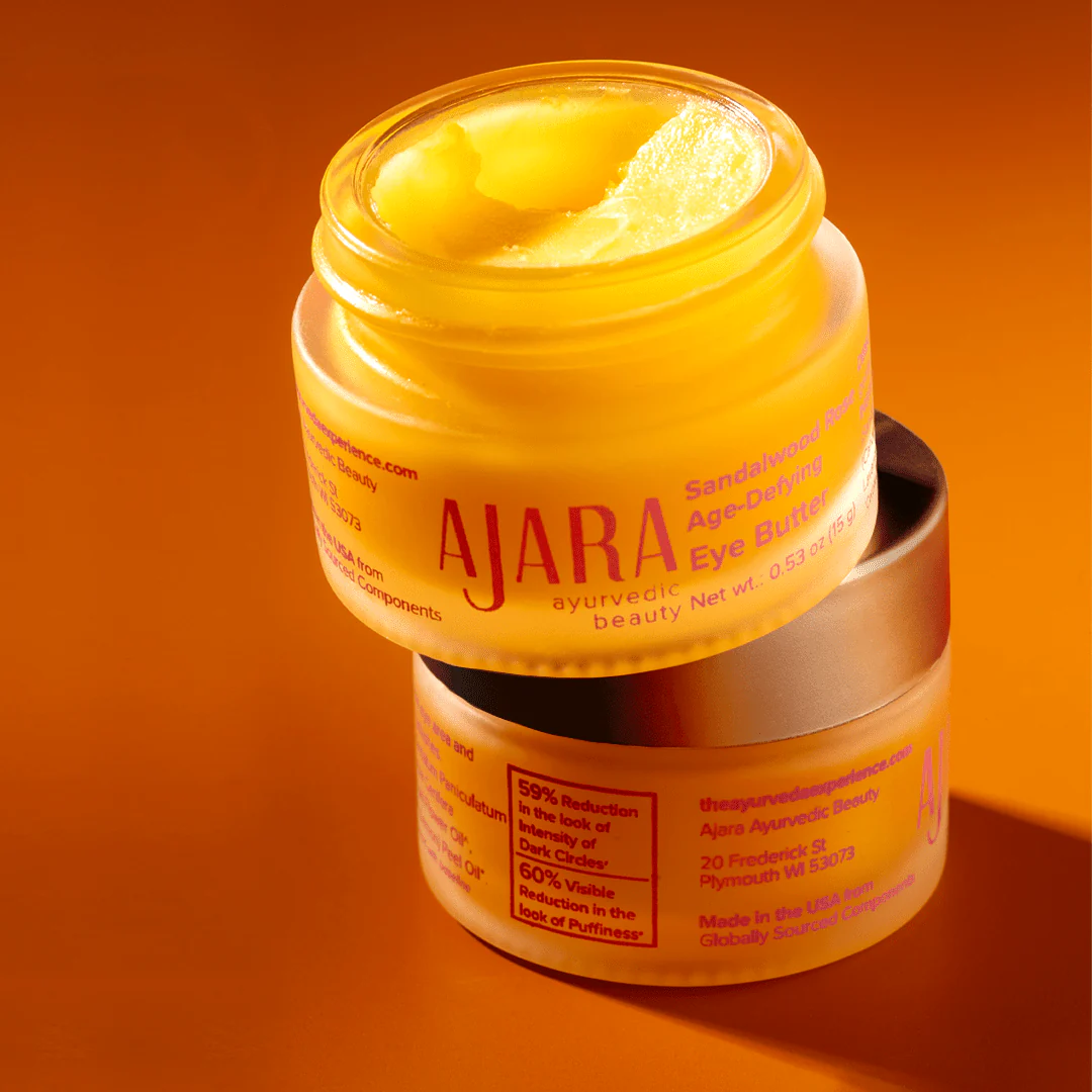 Sandalwood Age-Defying Eye Butter - Natural Eye Butter With Ghee, Sandalwood & Rose - Smooths the Look of Fine Lines & Wrinkles | 15 g (0.53 oz) - Image 4