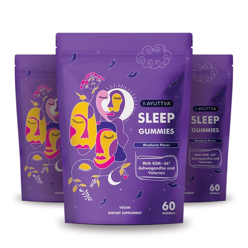 Sleep Gummies with KSM-66 Ashwagandha and Valerian Root for Blissful Sleep - Pack of 3