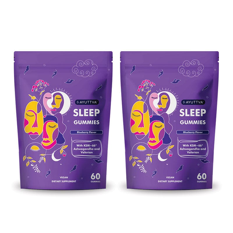Sleep Gummies with KSM 66 Ashwagandha and Valerian Root for Blissful Sleep - Pack of 2